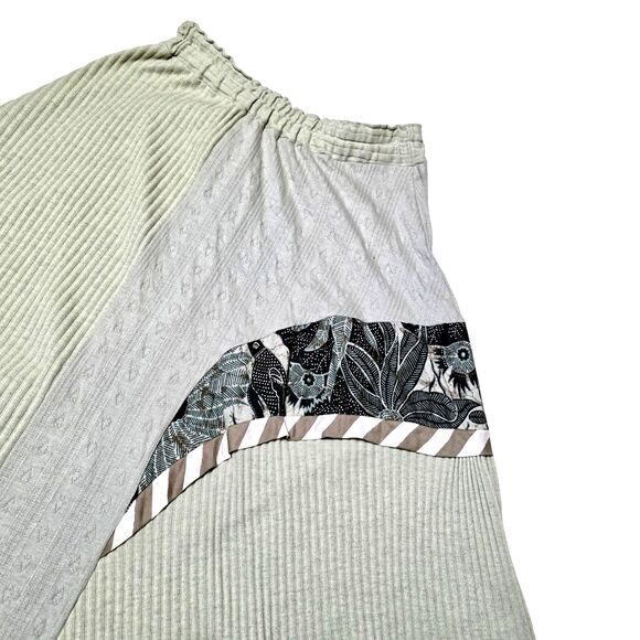 MADELEINE GAUCHER Two Piece Knit Set Top Maxi Skirt Lt Green Multicolor Medium - Picture 10 of 13